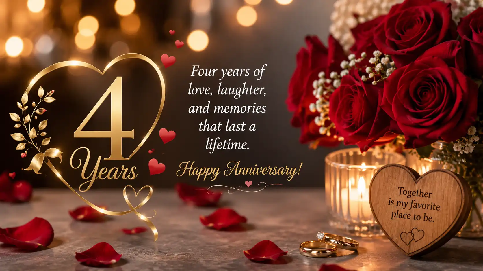 4 years complete relationship wishes