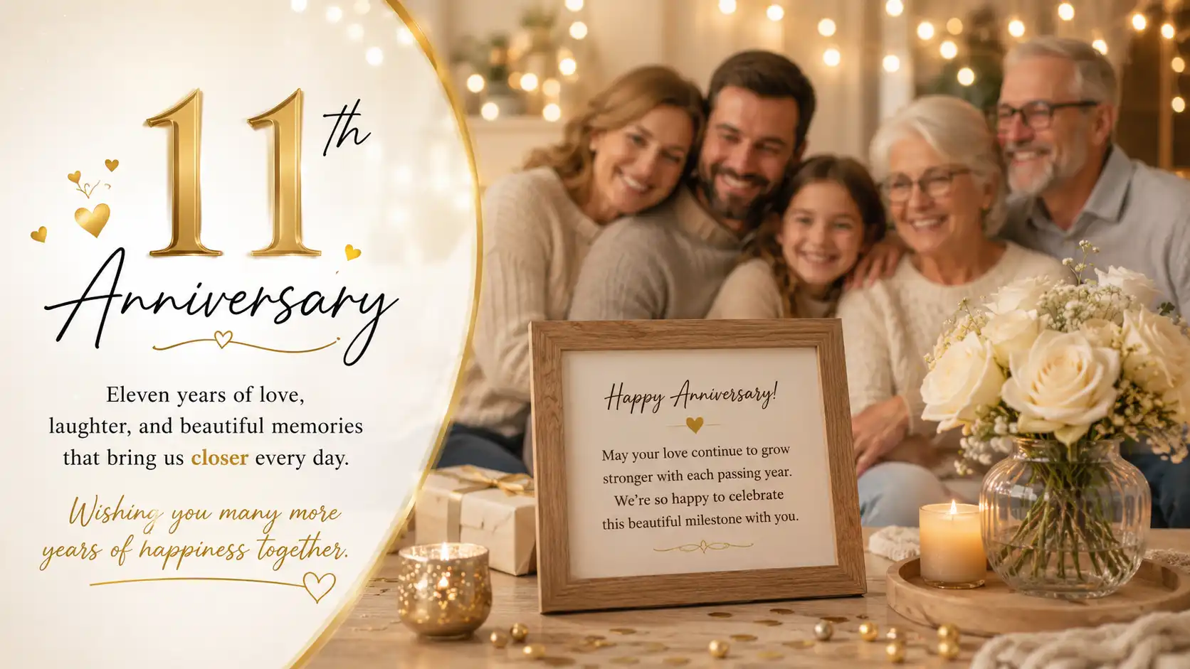 11 years of togetherness wedding anniversary