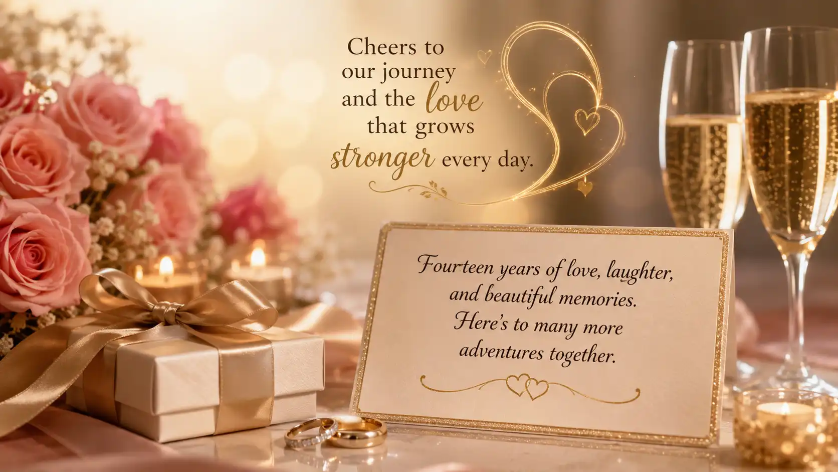 14th Wedding anniversary wishes to wife