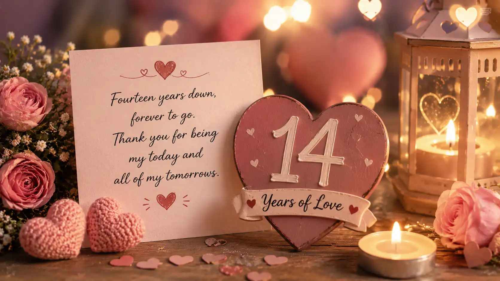 14th Wedding anniversary wishes to wife