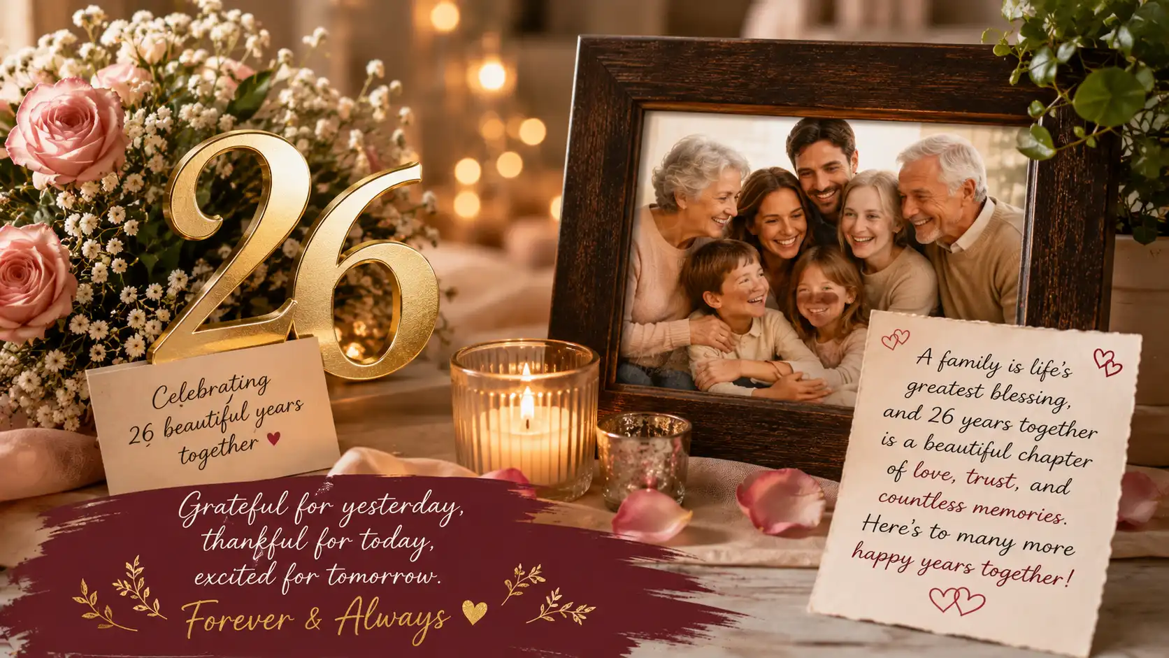26 years of togetherness quotes for parents