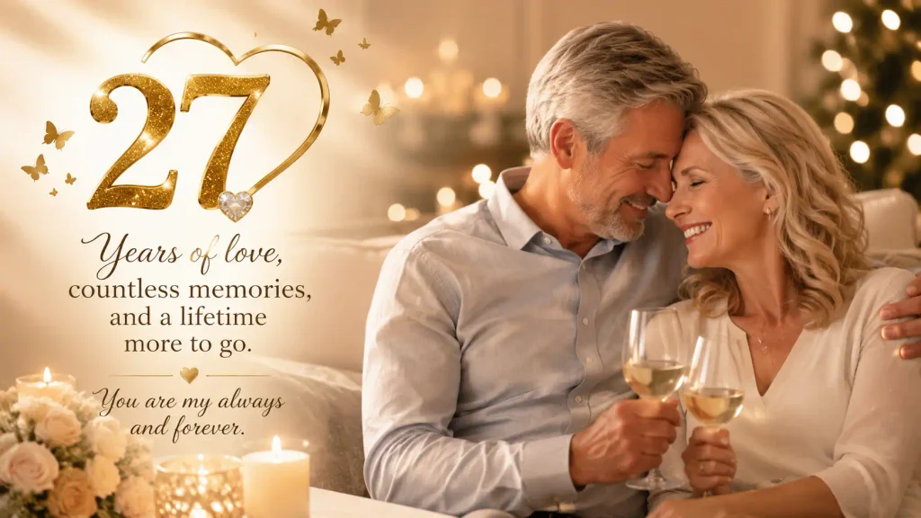 27 year anniversary wishes for couple