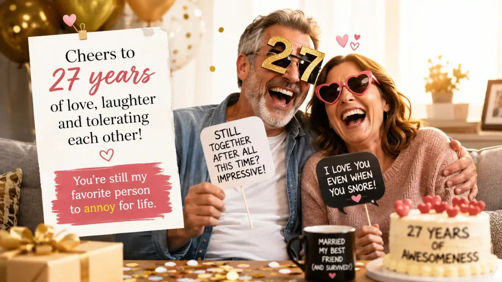 27 year anniversary wishes for wife funny