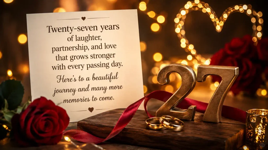 27th wedding anniversary Wishes to wife