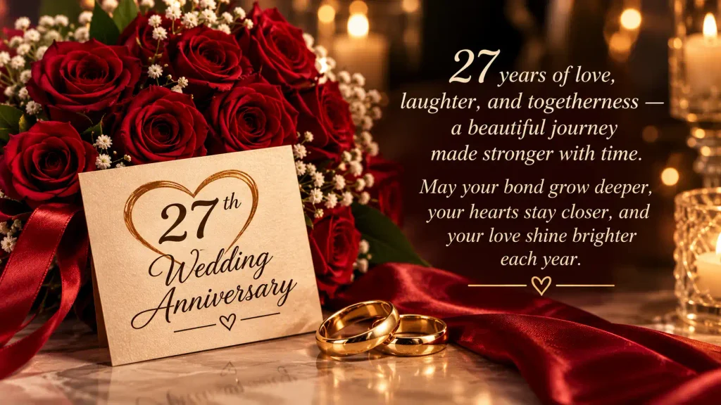 27th wedding anniversary wishes for Husband