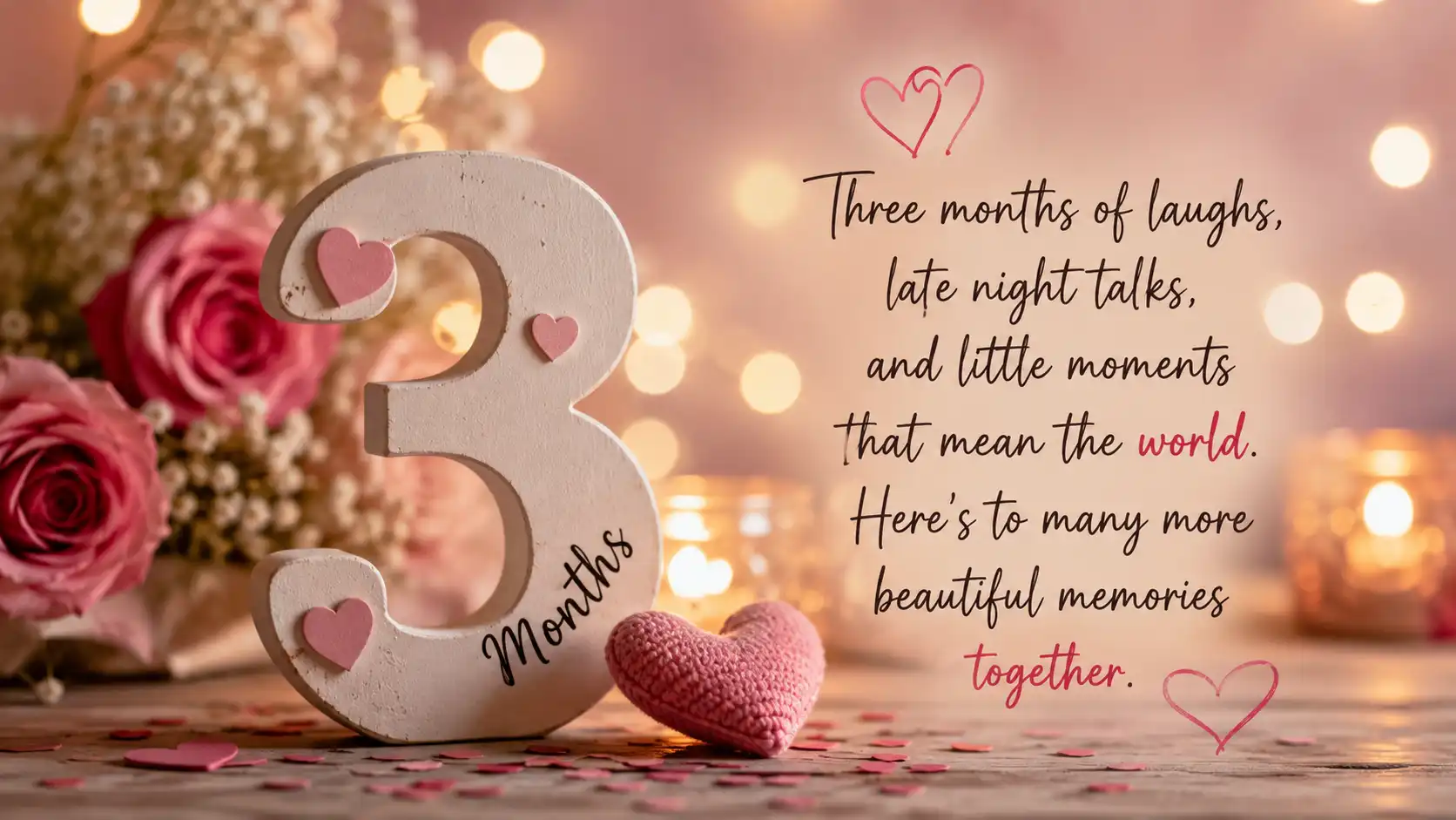 3 month anniversary wishes for couple