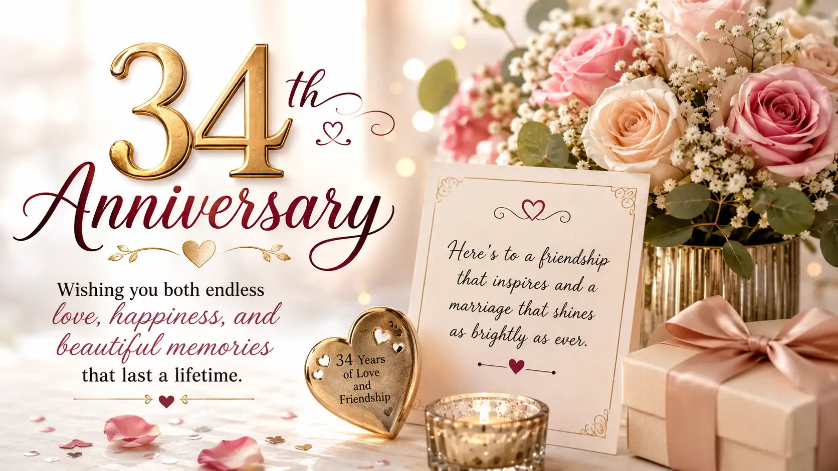 34 year anniversary wishes for couple in english