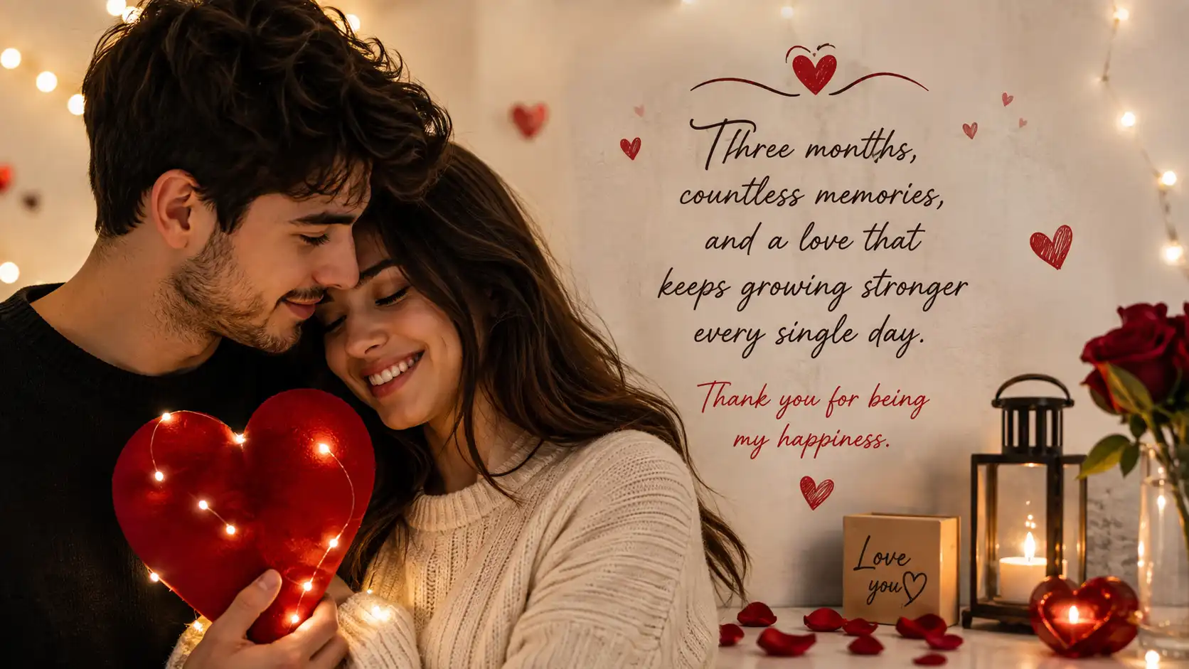 3rd month anniversary wishes