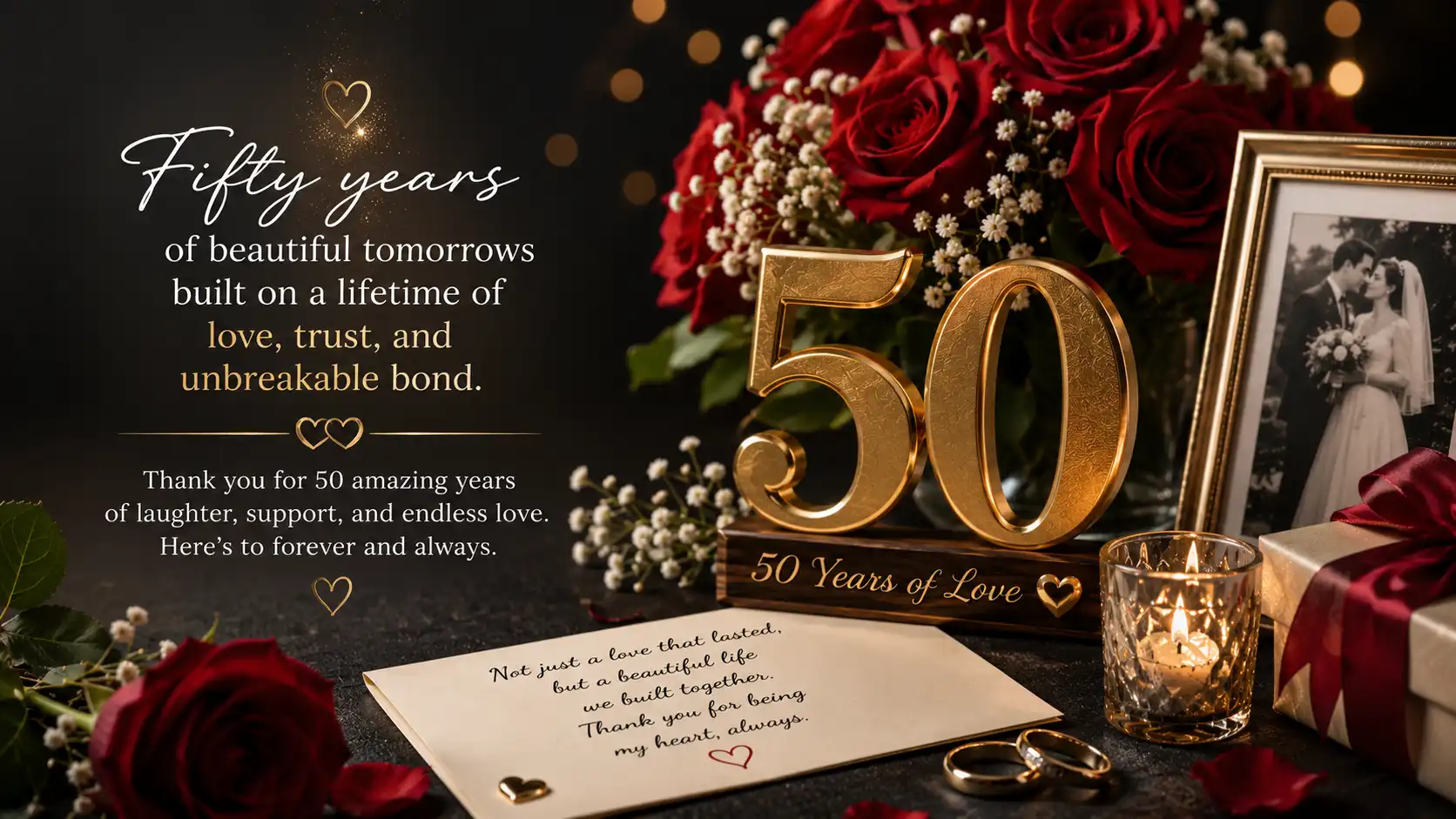 50 years wedding anniversary wishes for wife