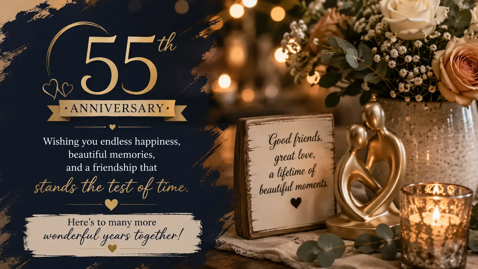 55 year anniversary wishes for couple