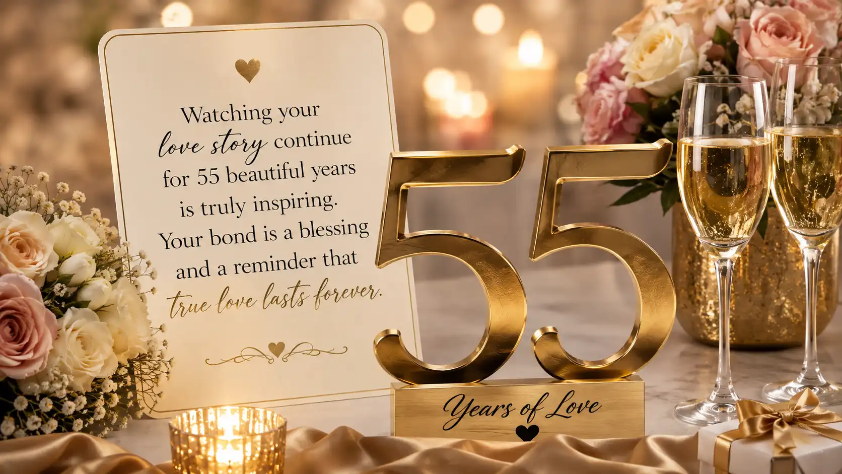 55th Wedding Anniversary wishes for grandparents