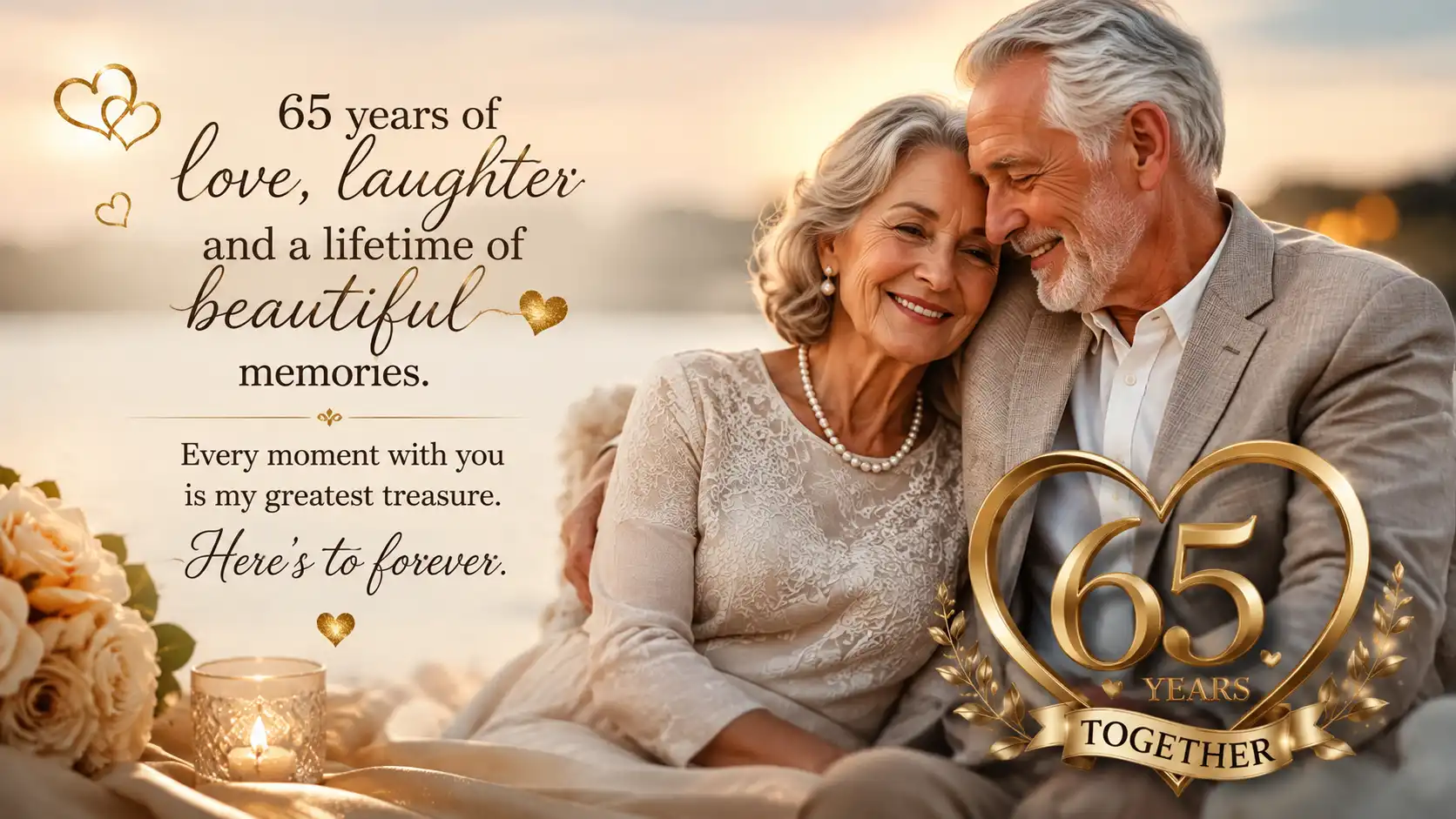 65th wedding anniversary Wishes for friends