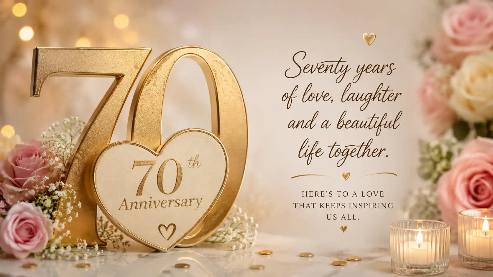 70th anniversary wishes for friend