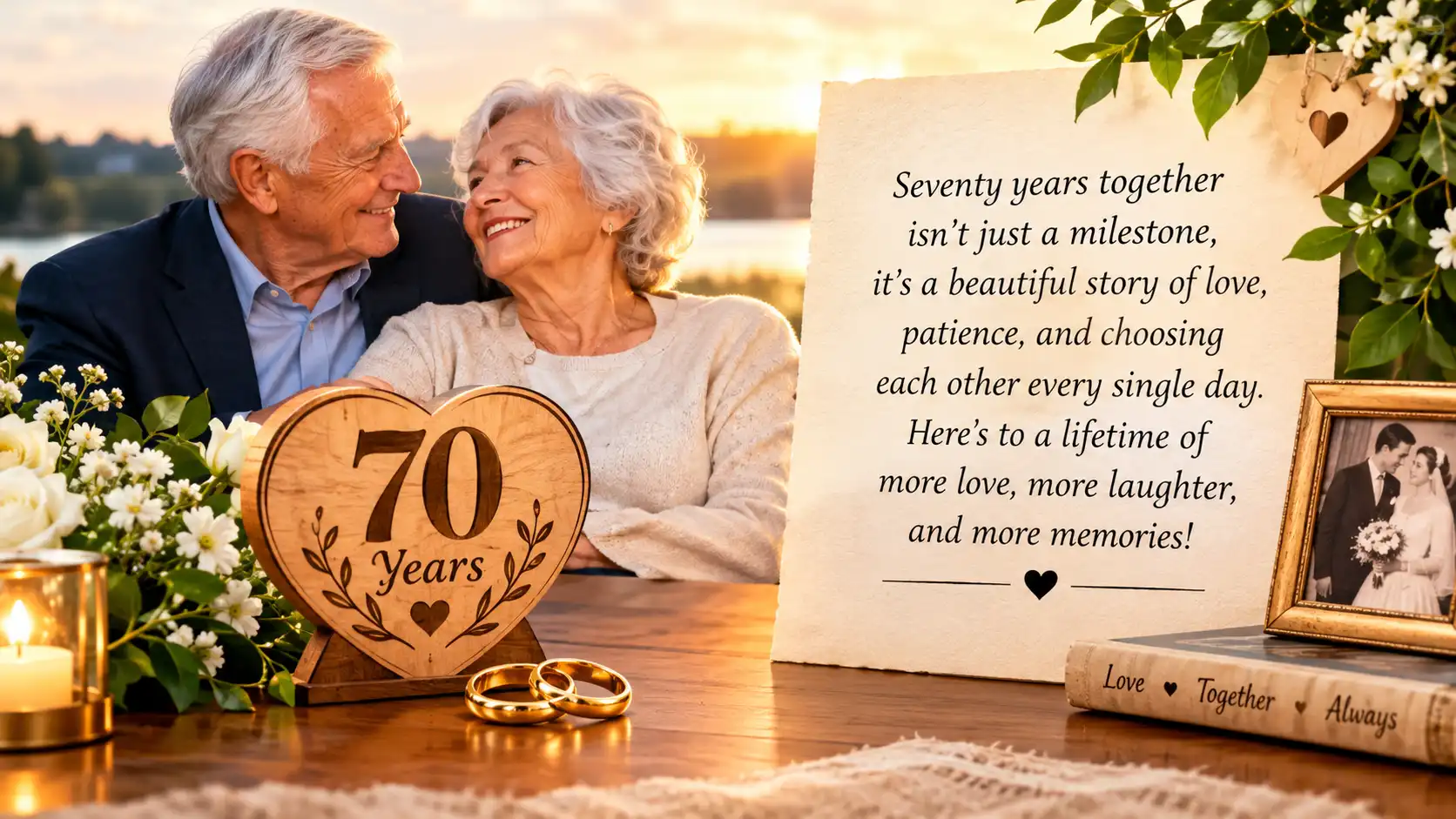 70th anniversary wishes for wife in english