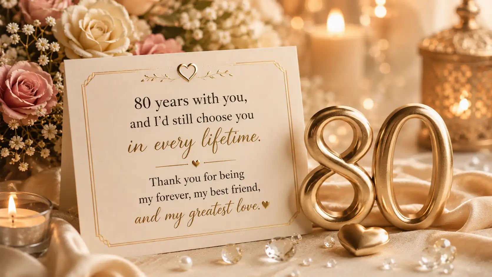80th anniversary wishes for couple in english text