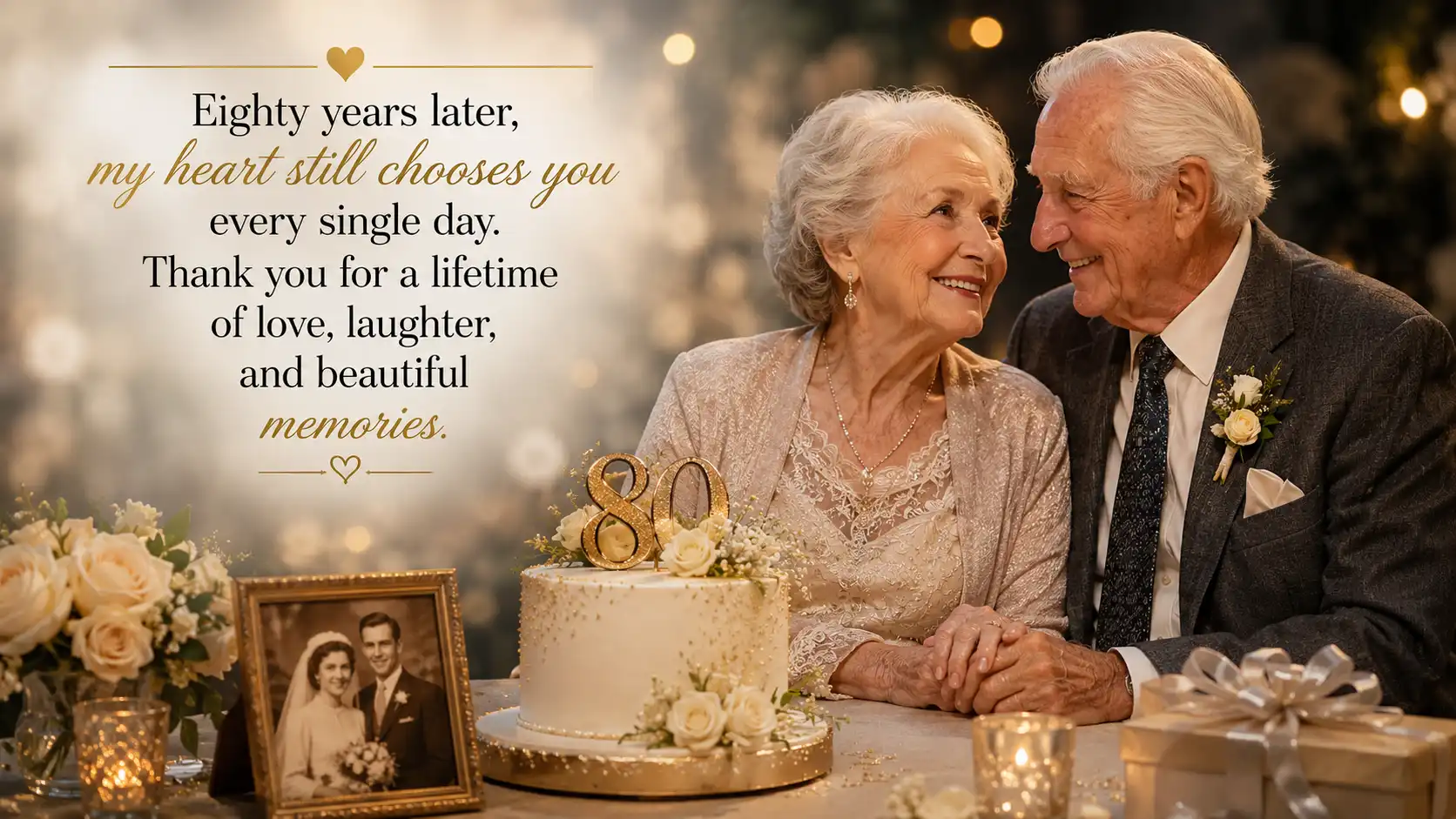 80th anniversary wishes for husband