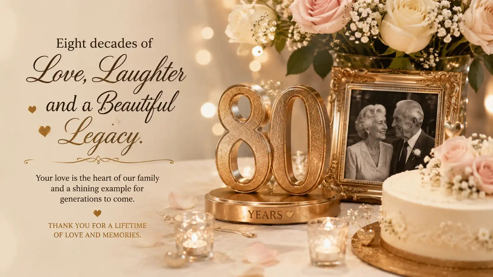 80th anniversary wishes for wife from husband
