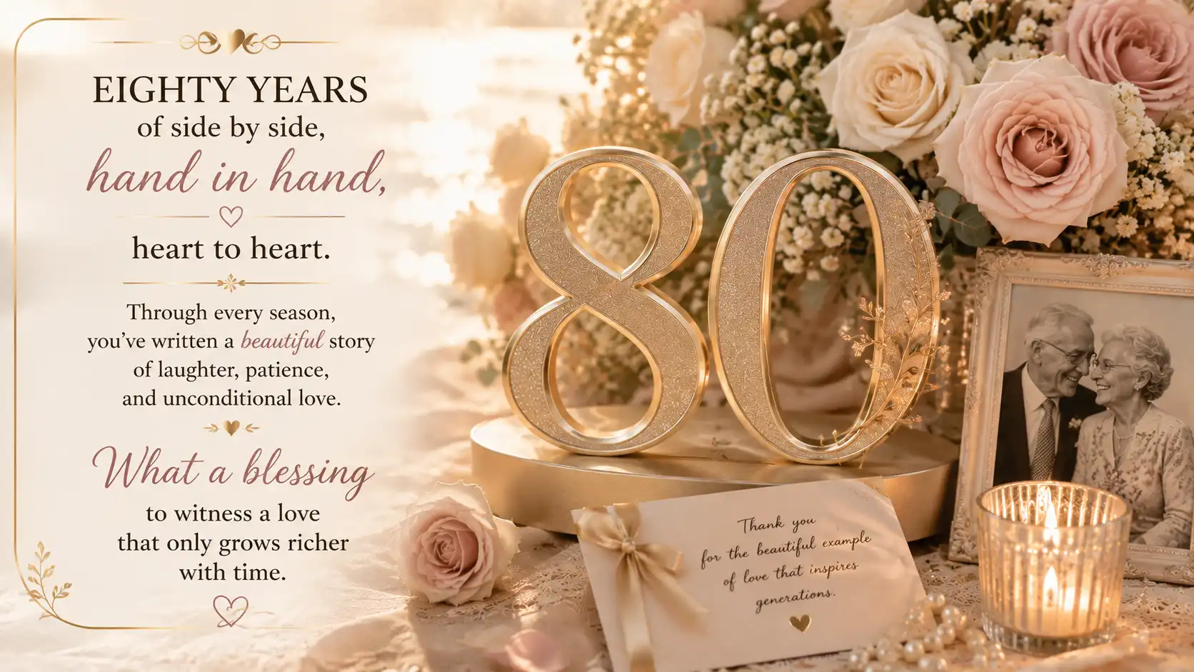 80th anniversary wishes for wife in english