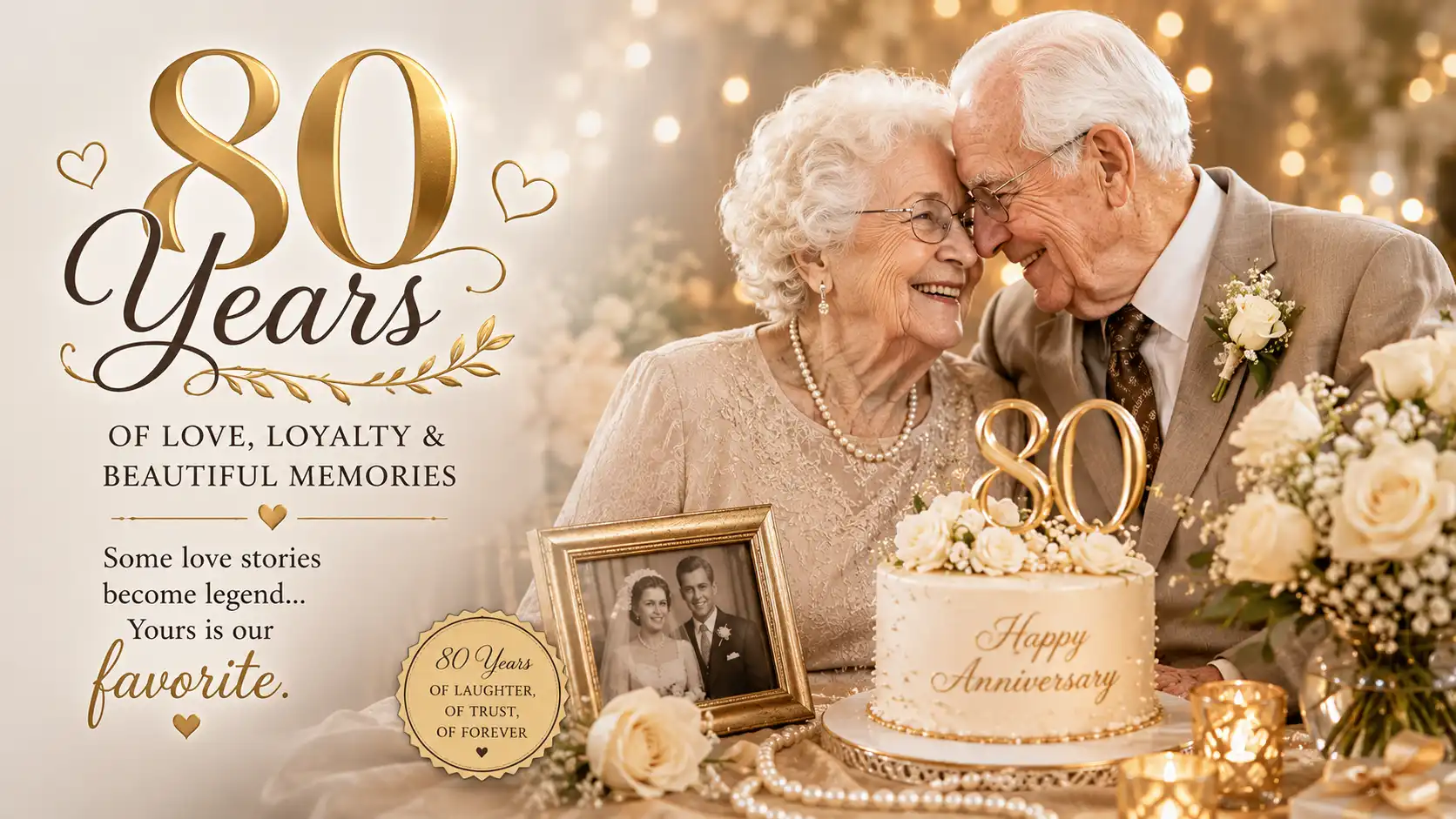 80th anniversary wishes for wife