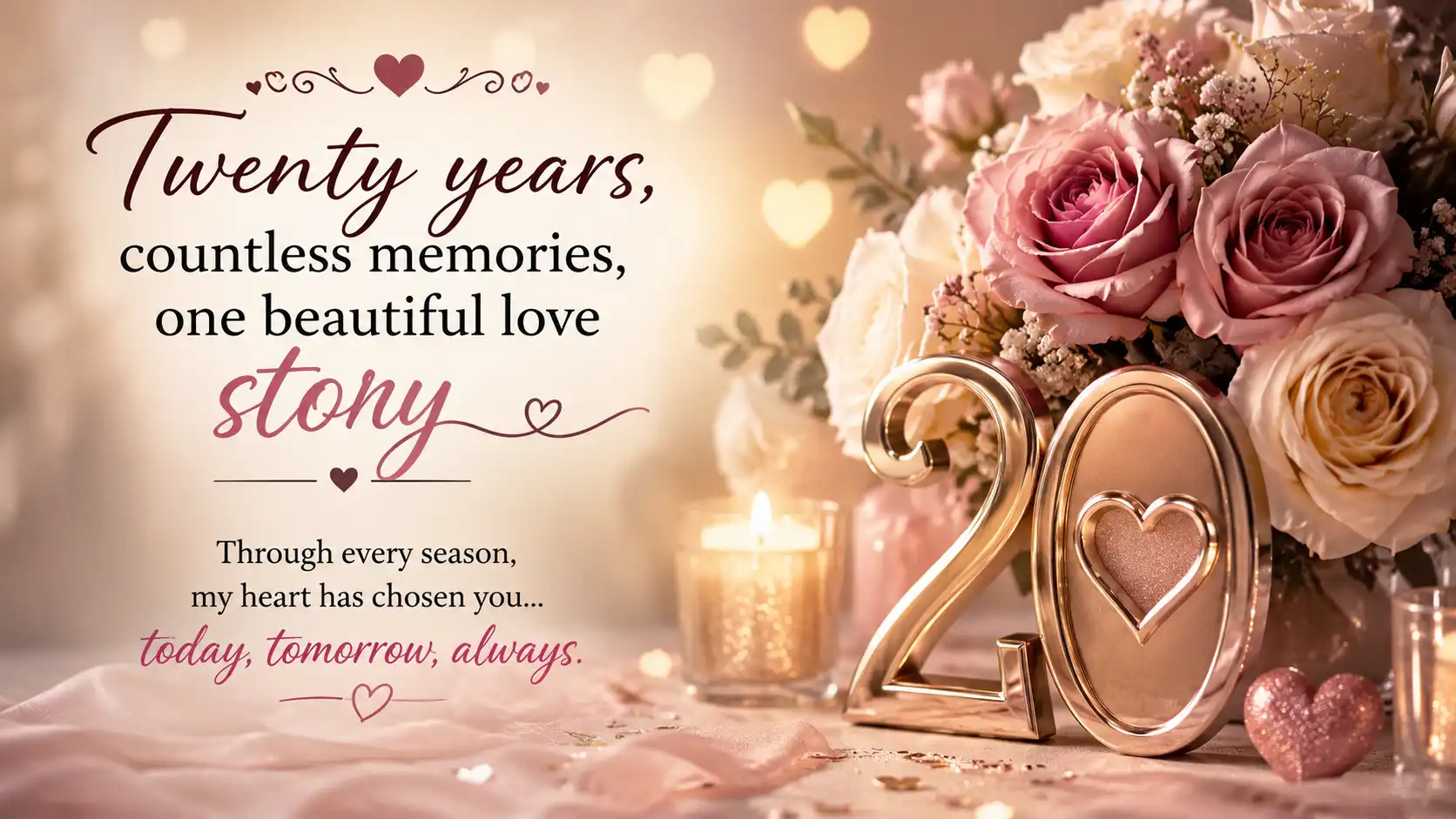 Happy 20th wedding anniversary images with Quotes