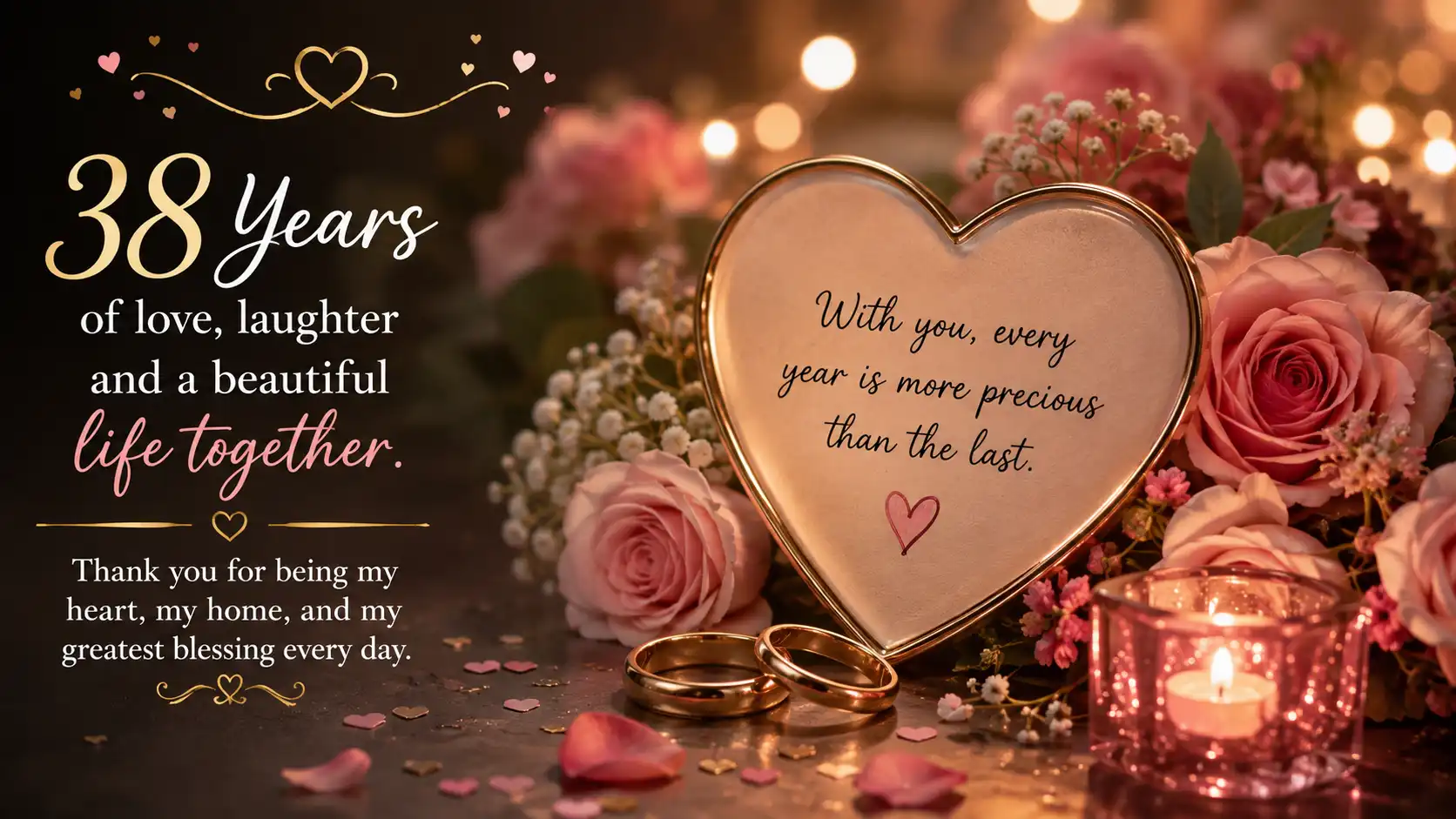 Happy 38th wedding anniversary Wishes to my husband
