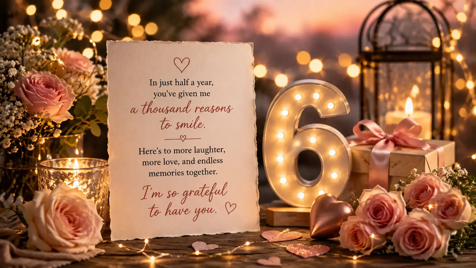 Happy 6 month anniversary Text messages for him