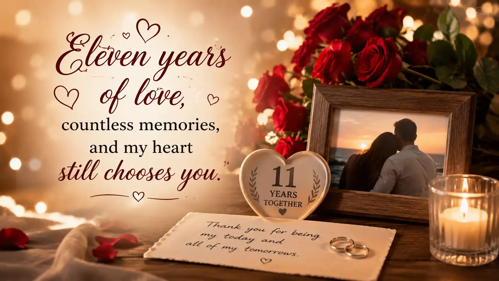 Heart Touching 11th anniversary wishes for Husband