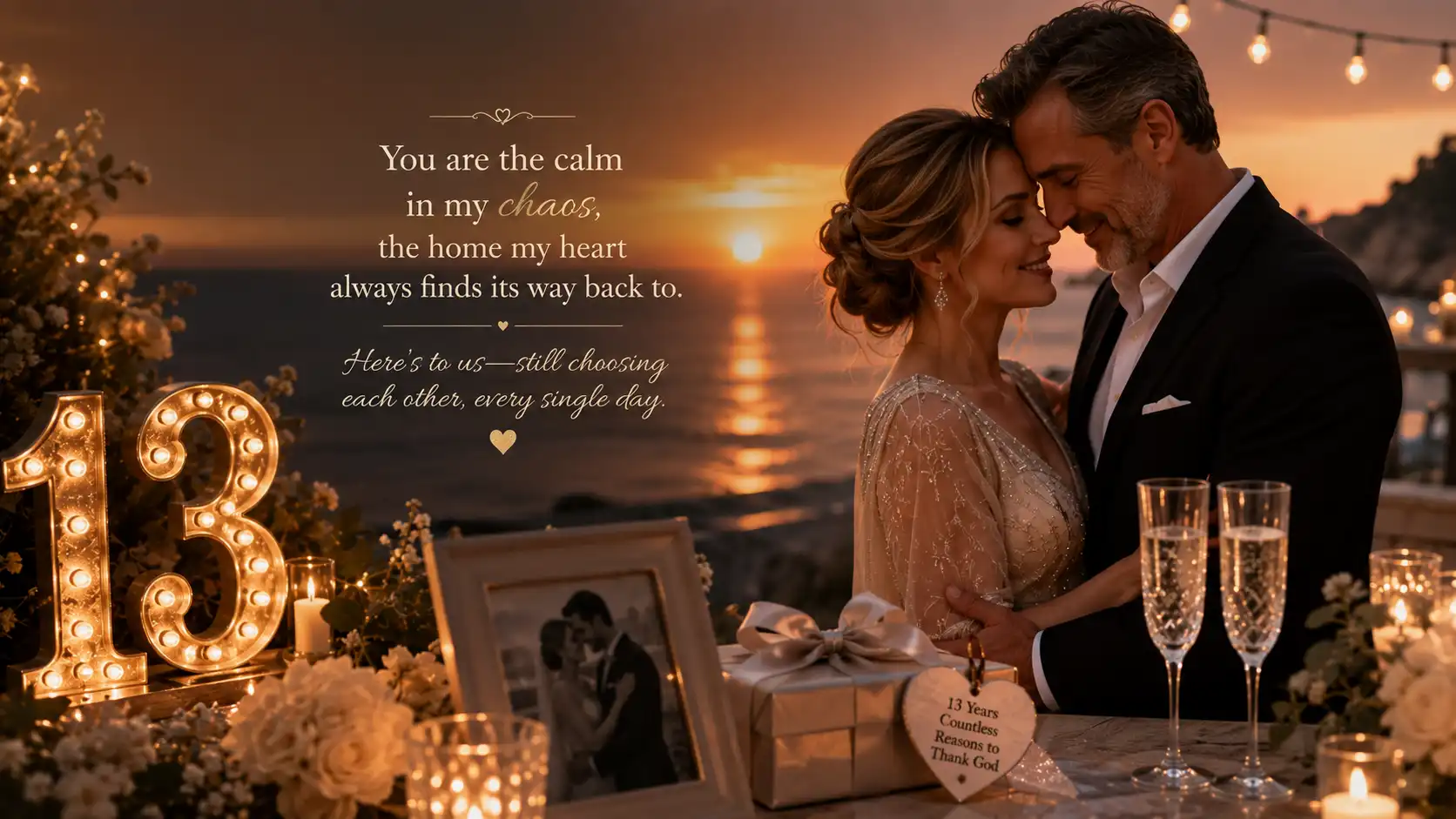 Heart touching 13th anniversary wishes for husband