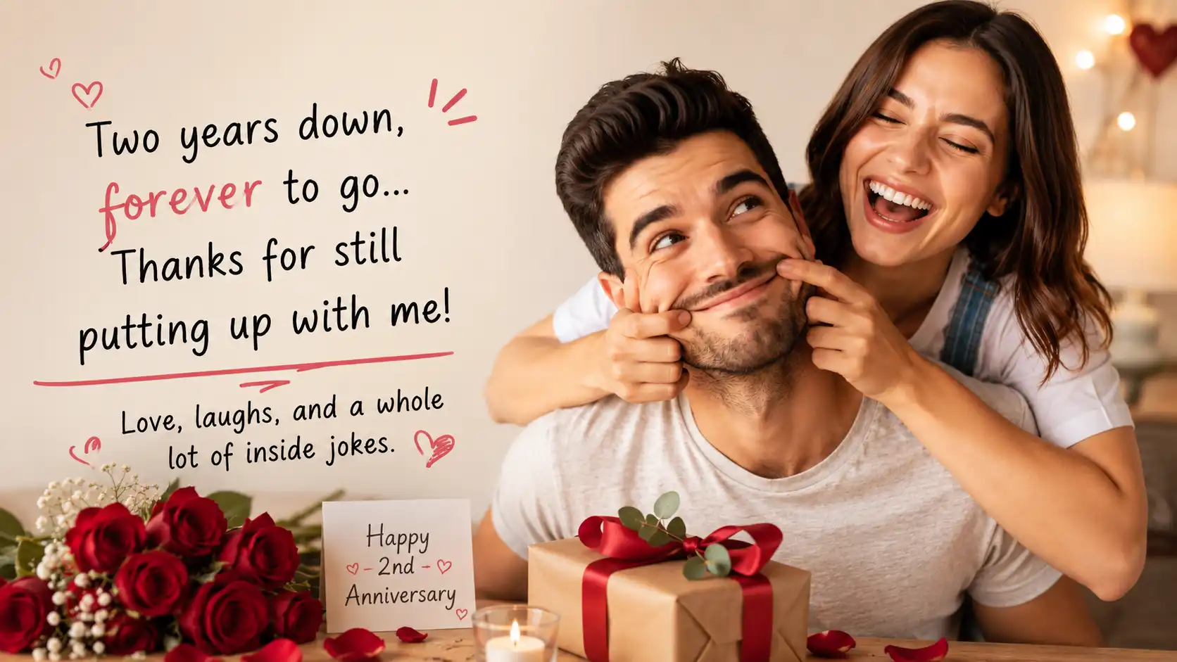 Heart touching 2nd anniversary wishes for husband
