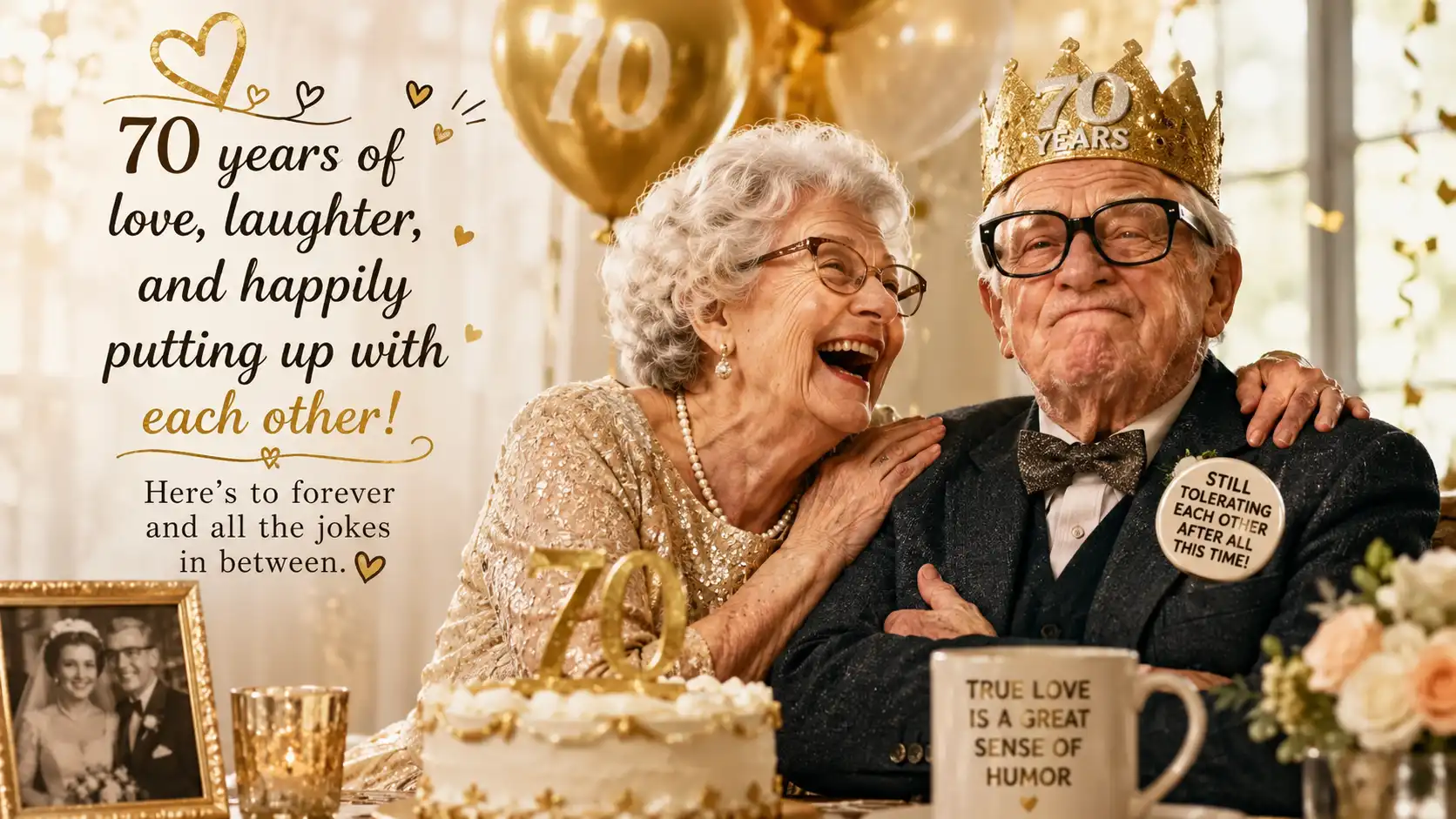 Heart touching 70th anniversary wishes for husband