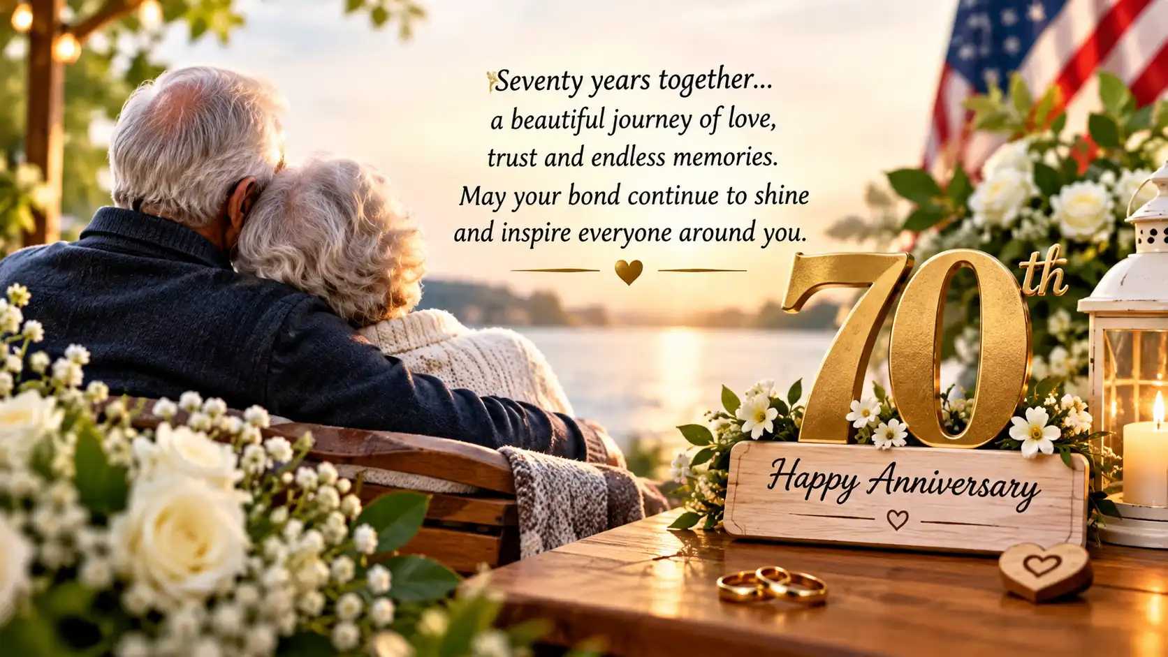 Inspirational 70th anniversary wishes for husband