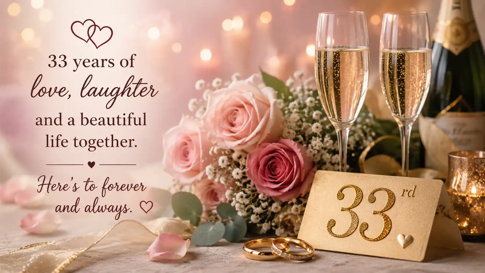 Short 33 years wedding anniversary quotes for husband