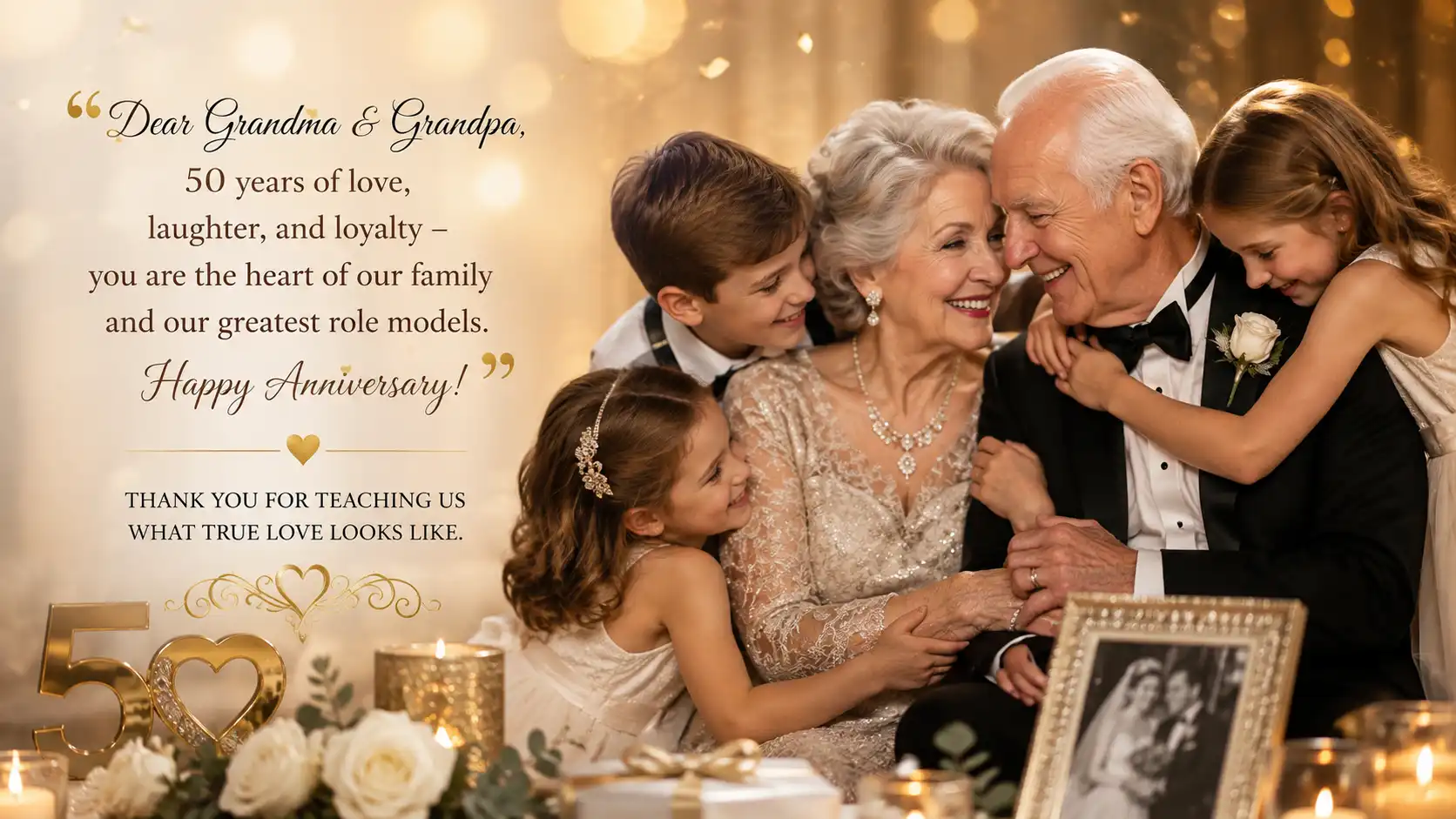 Short 50th wedding anniversary wishes for parents