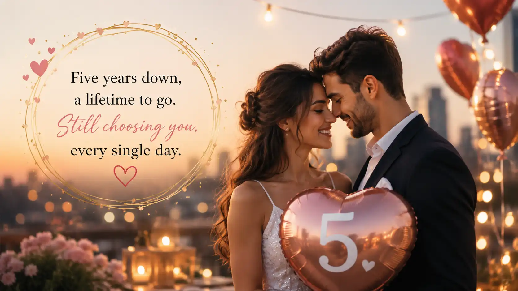 Short 5th Anniversary Wishes for Husband