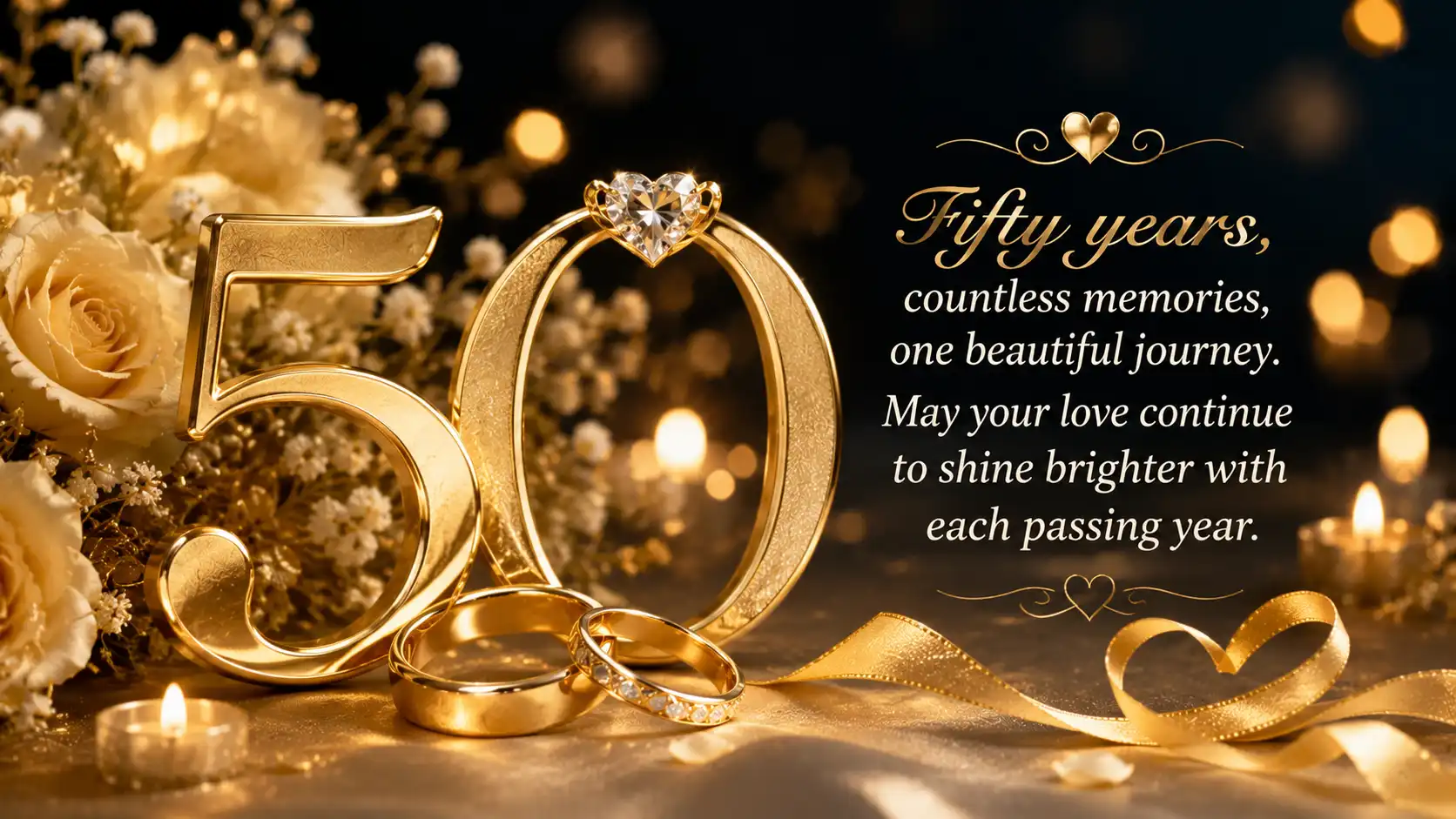 short 50th wedding anniversary wishes for couple