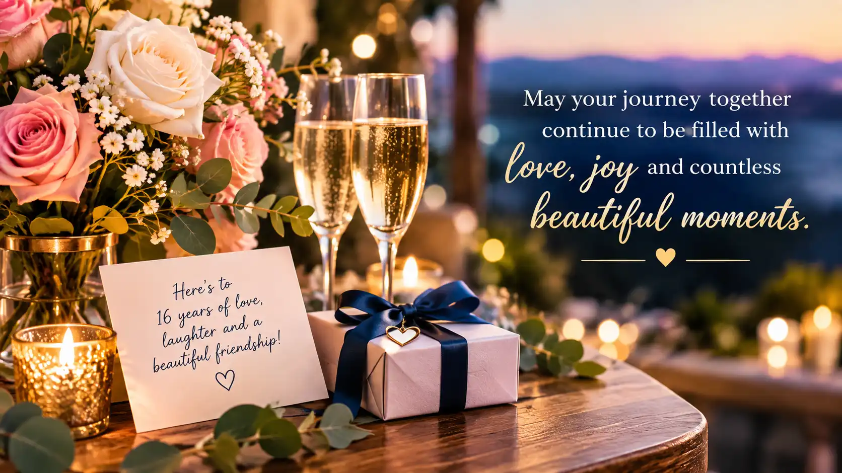 16 year anniversary wishes for couple in english