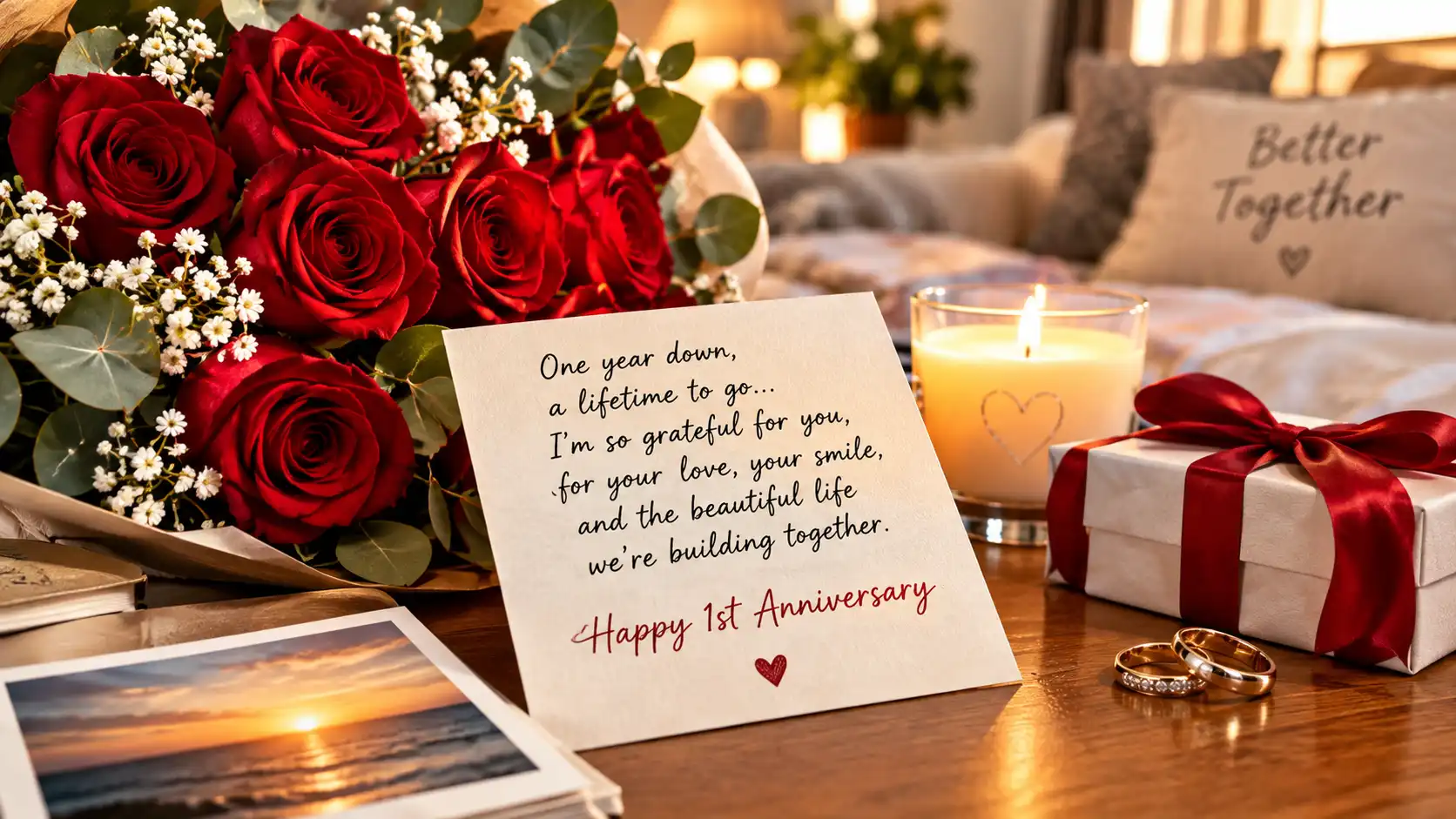 1st anniversary wishes for wife from husband