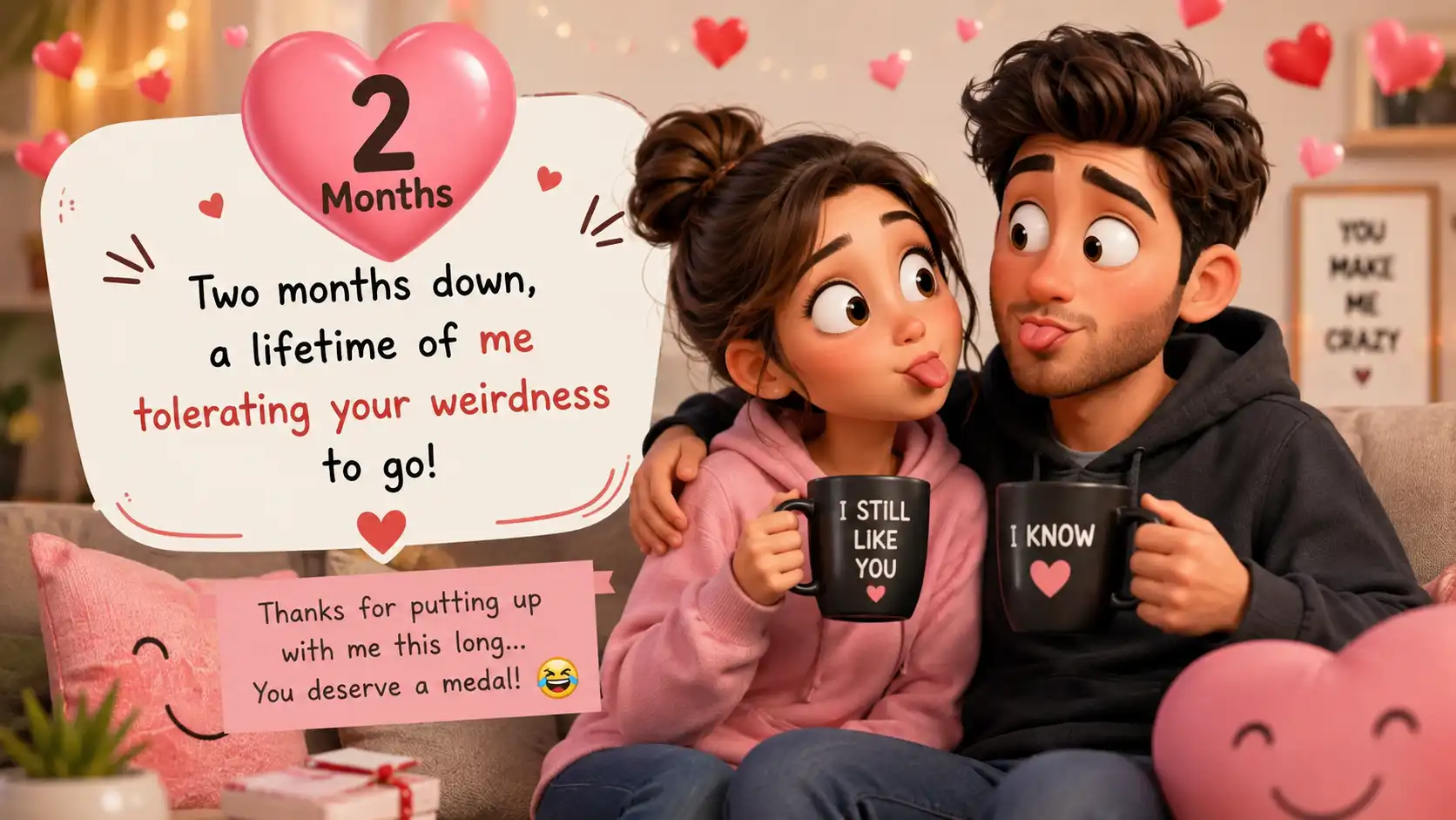 2 month anniversary wishes for friend