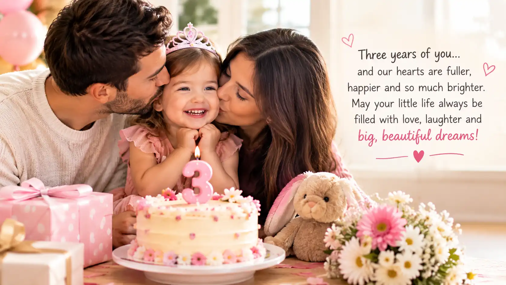 3rd birthday wishes for baby girl