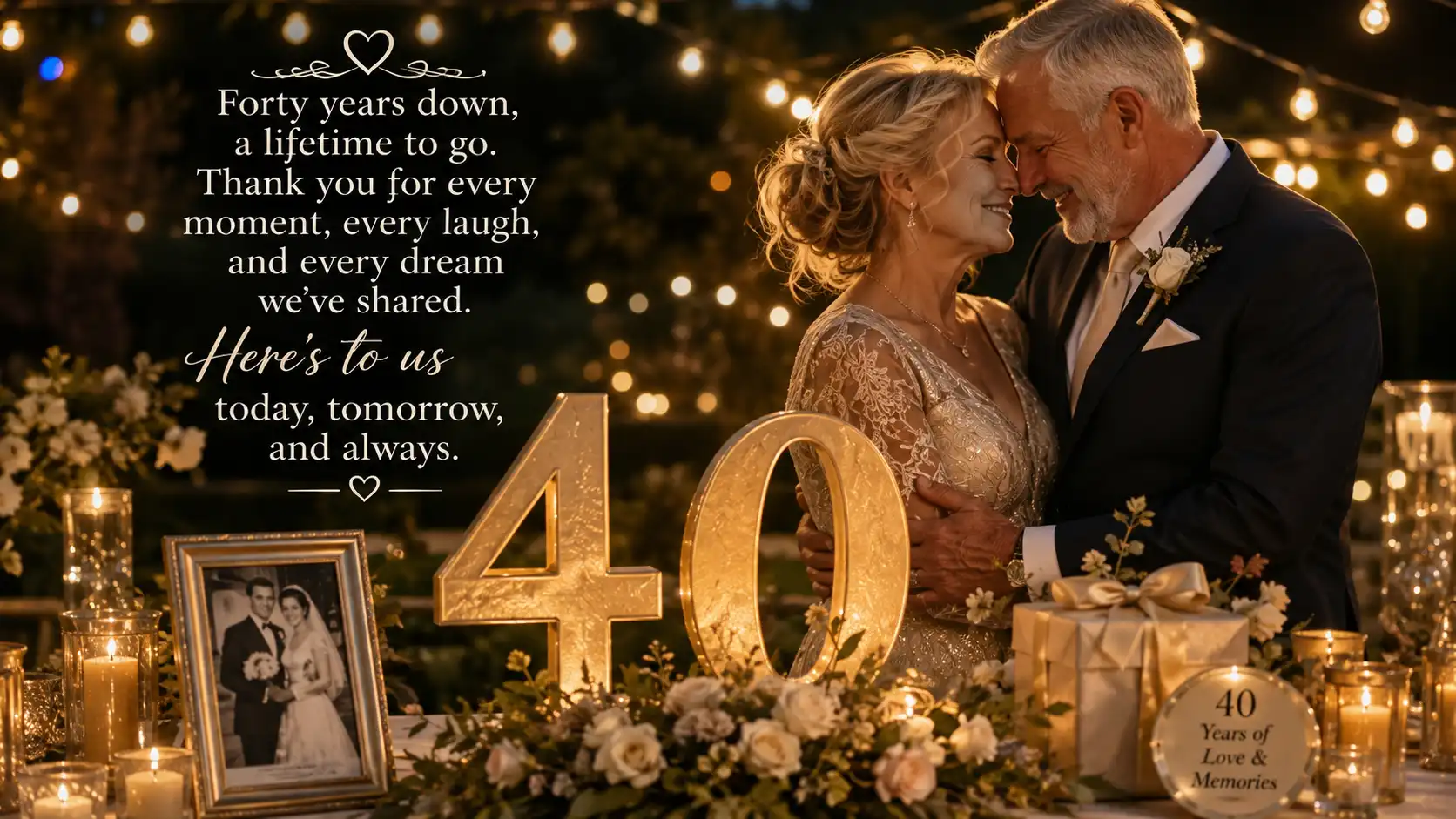 40th marriage anniversary wishes