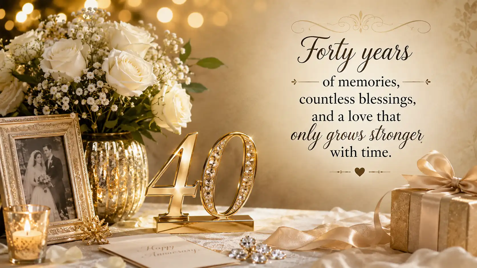 40th wedding anniversary wishes to my husband
