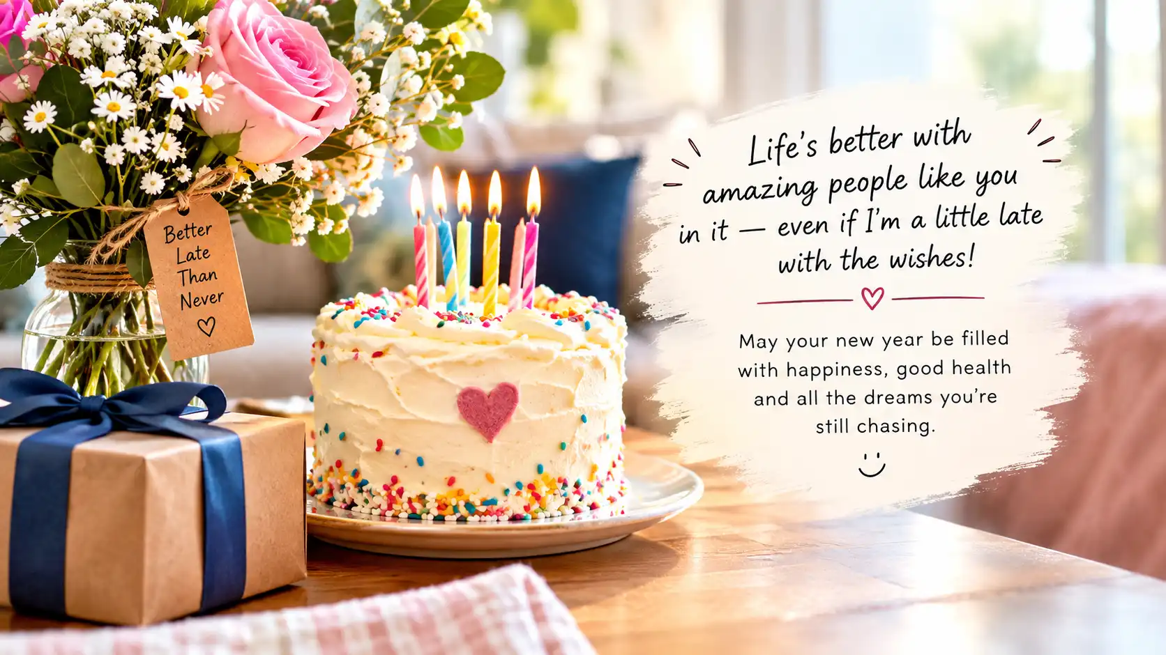 Belated birthday wishes to daughter