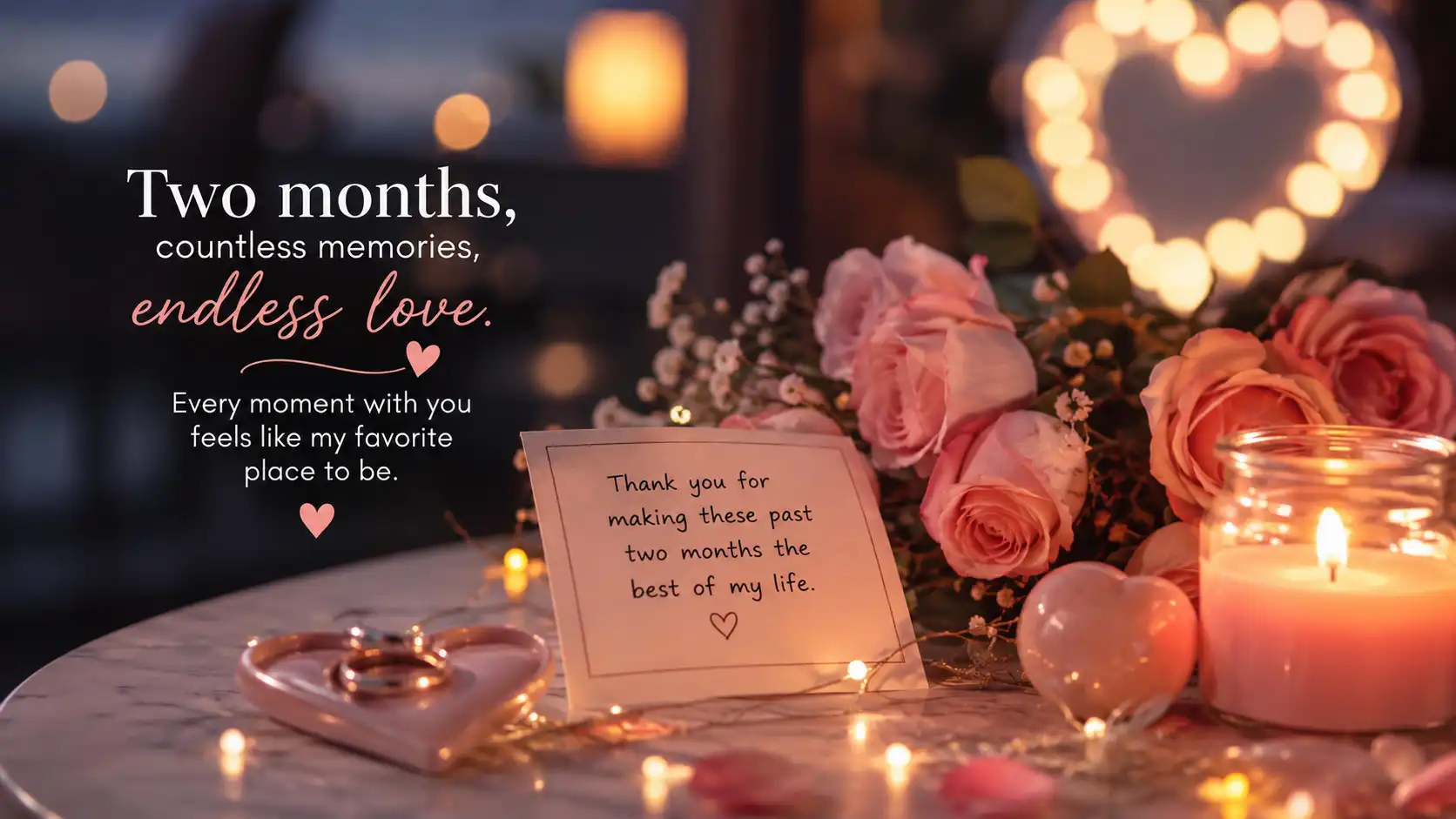 Happy 2 month anniversary paragraph for Him