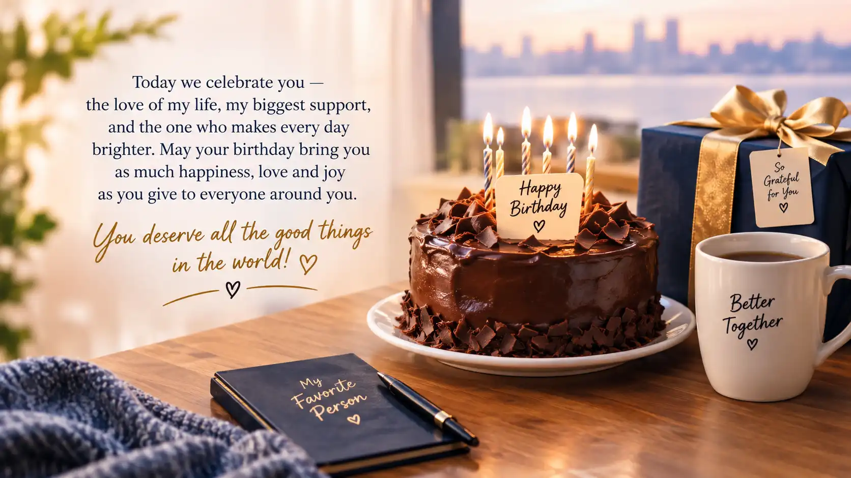 Happy birthday wishes for husband one line