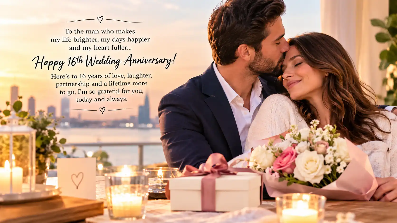 Heart touching 16th wedding anniversary wishes to my husband