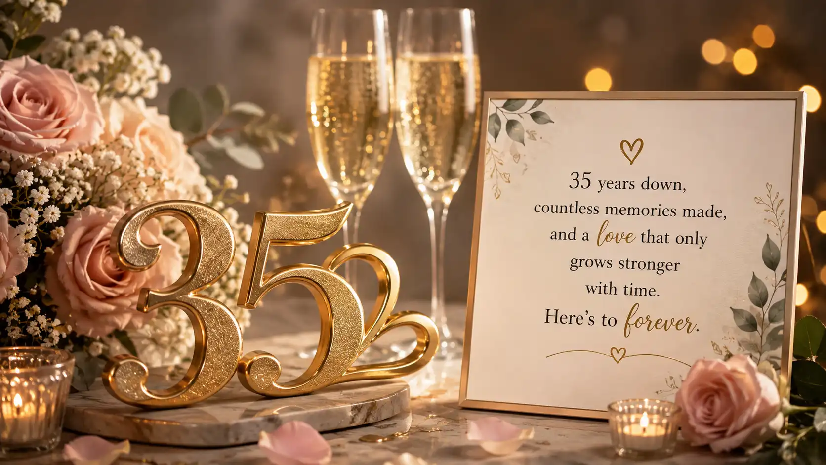Heart touching 35 year anniversary wishes for husband