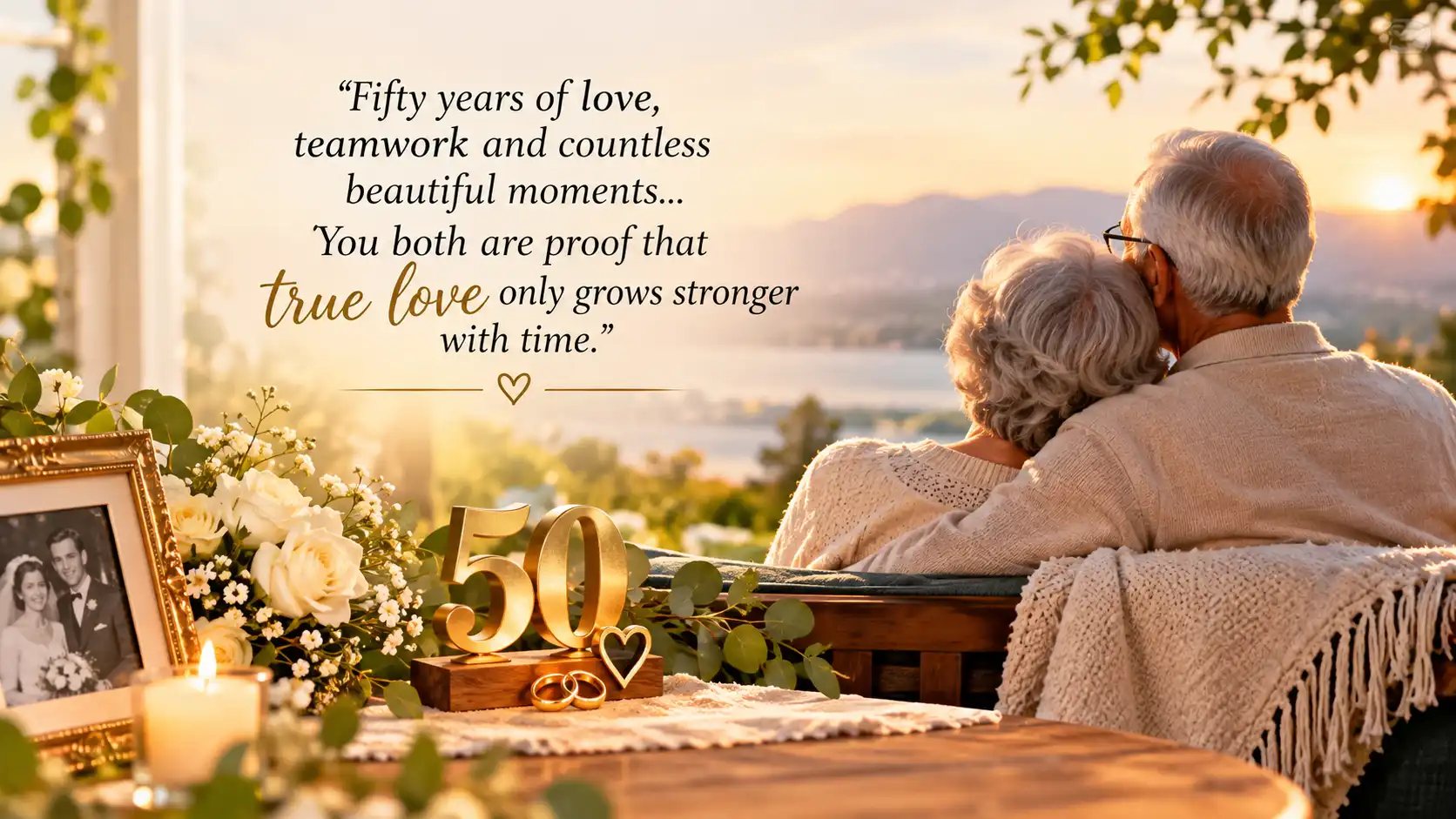 Heart touching 50th anniversary wishes for parents