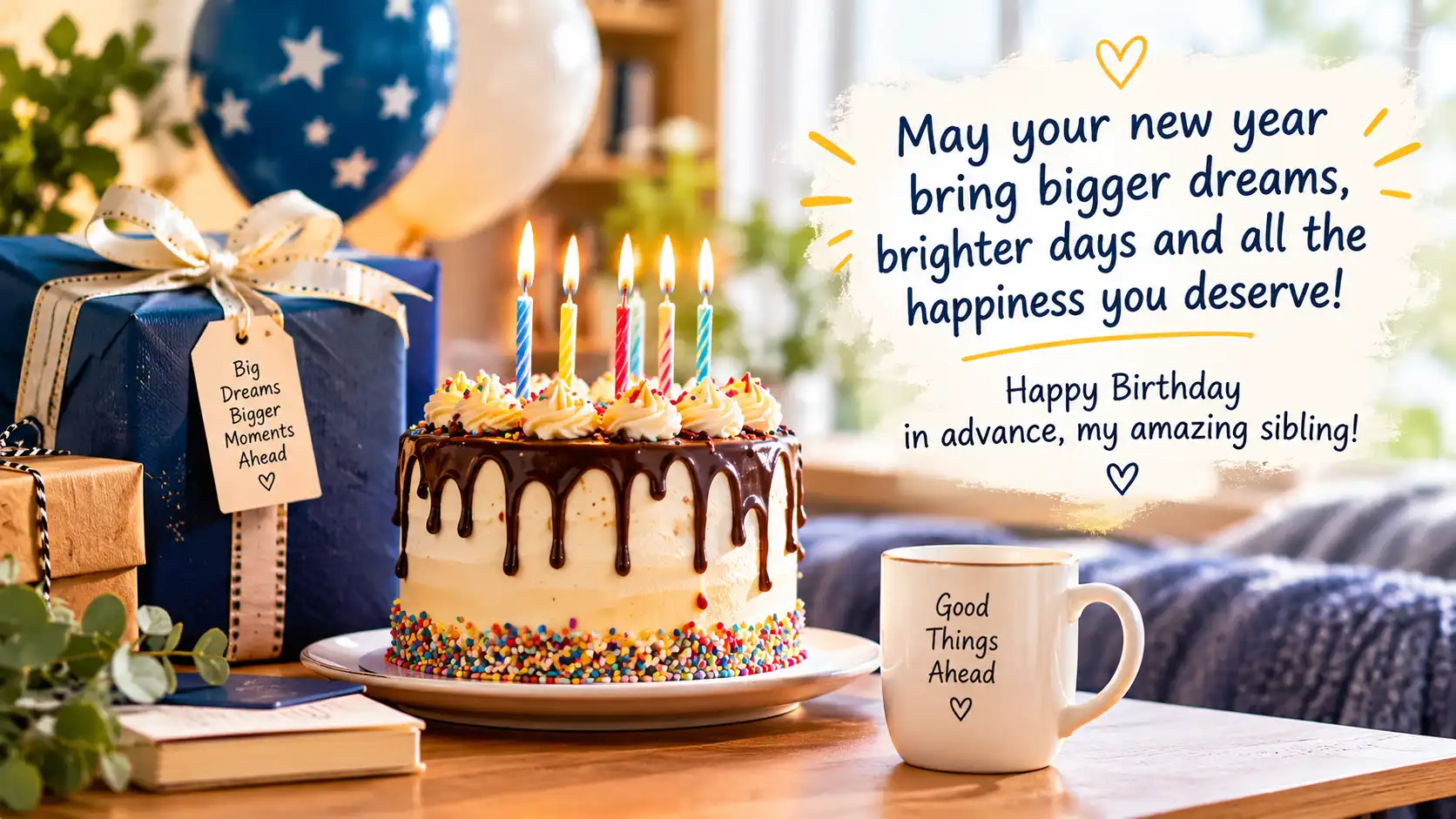 Heart touching advance birthday wishes for brother