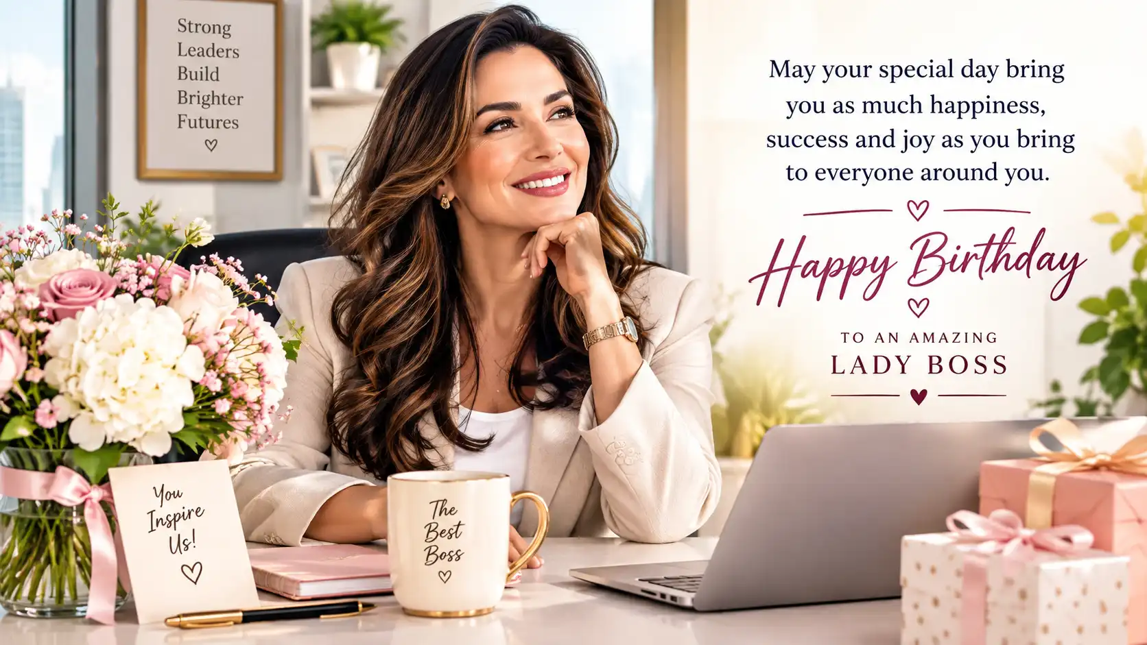 Heart touching birthday wishes for boss lady