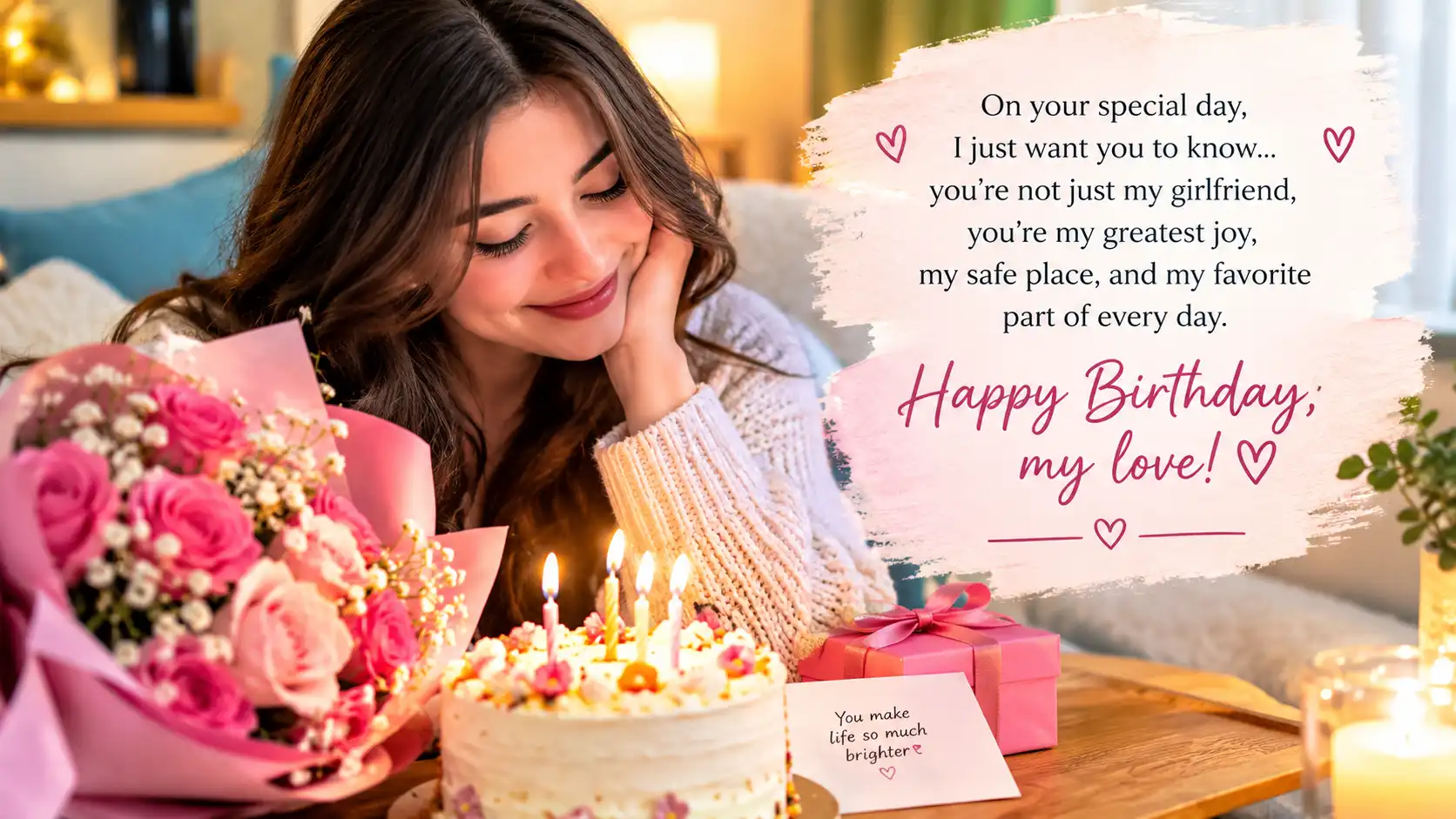 Heart touching birthday wishes for love